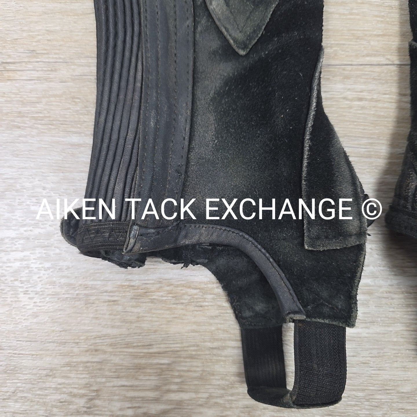 Ovation Suede Half Chaps, Black, Size 8 - 10 Tall