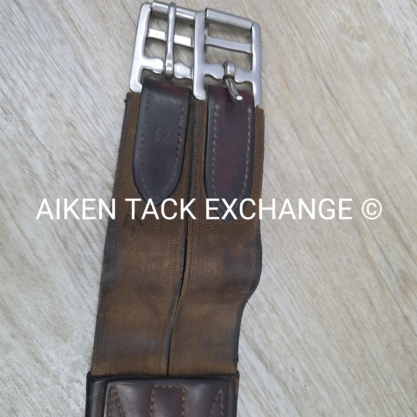 Harmohn Kraft Americana Leather Girth with Elastic on One Side, 52"