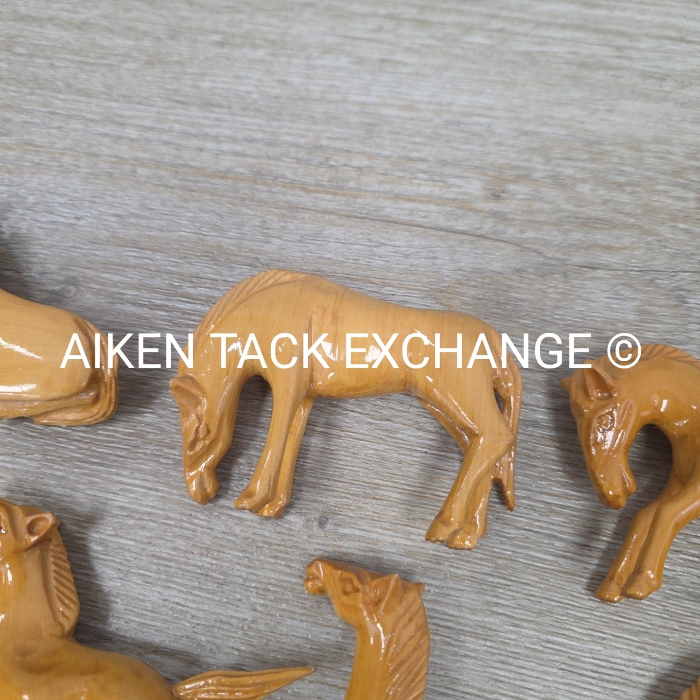 Handcarved Wooden Horses - Set of 8