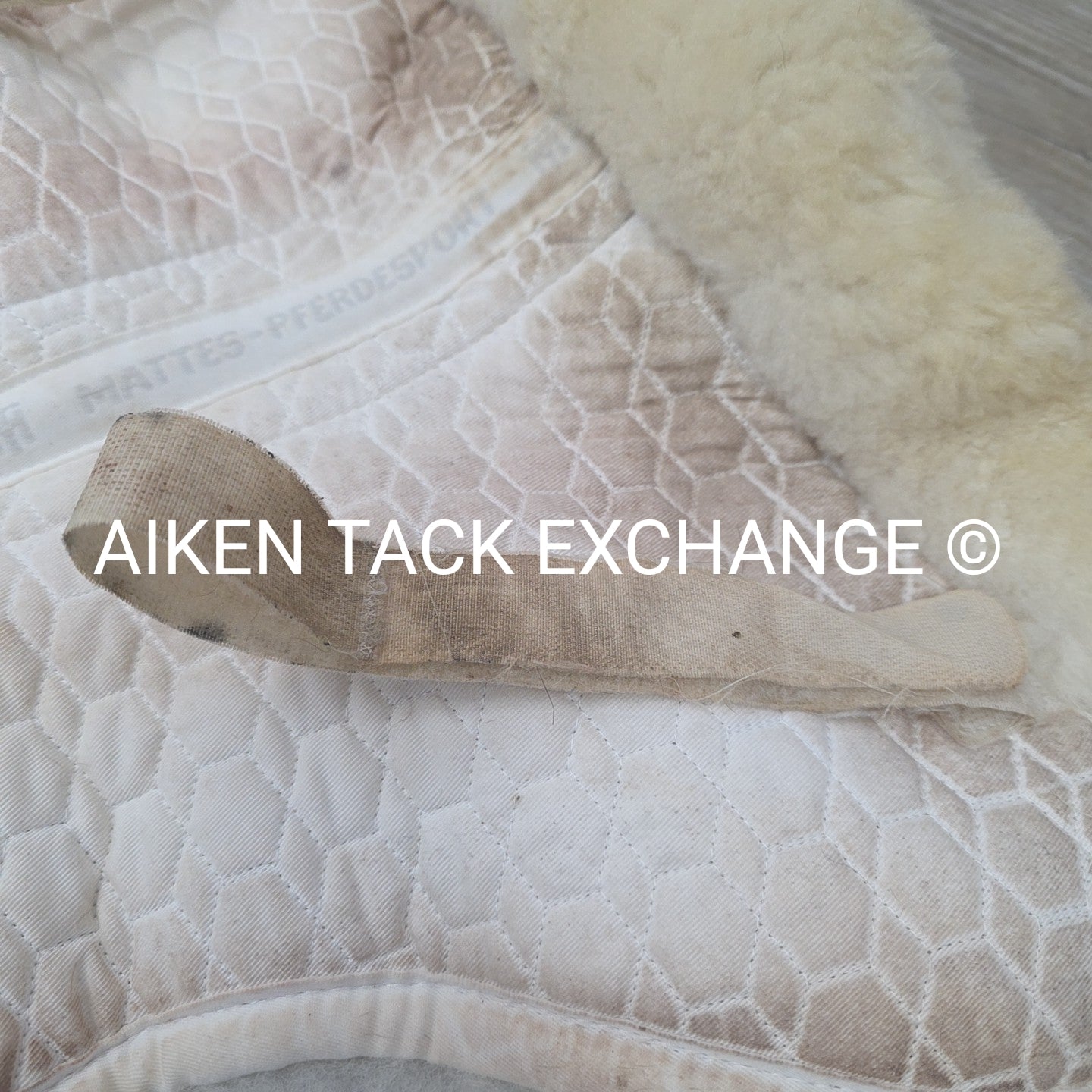 Mattes Platinum Dressage Sheepskin Half Pad, Size Medium