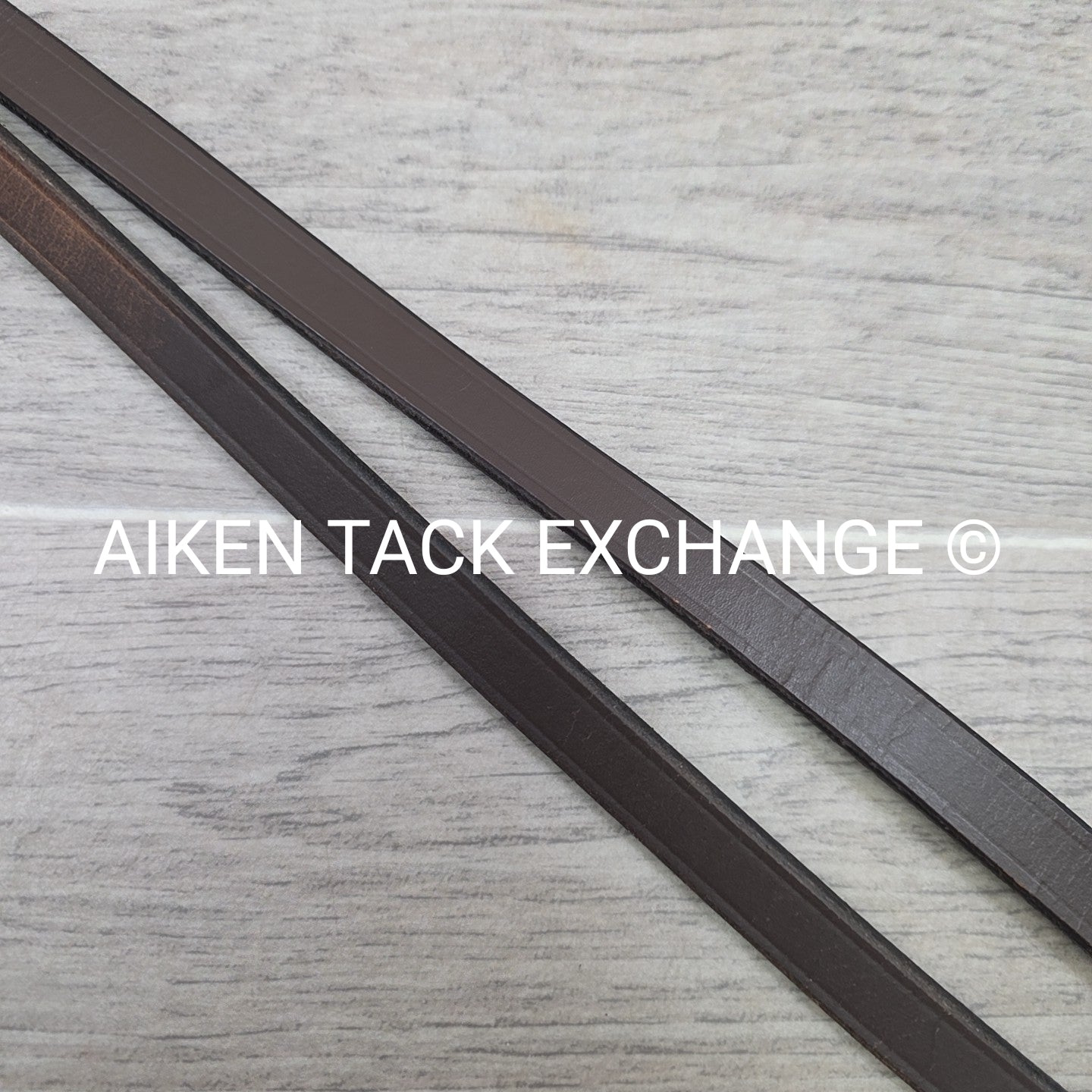 Plain Flat Leather Reins, Brown, 55"
