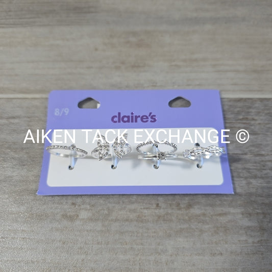 Claire's Ring Set (4) - Size 8/9