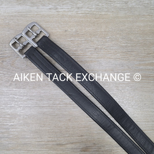 HDR Nylon Lined Stirrup Leathers, Black, 54"