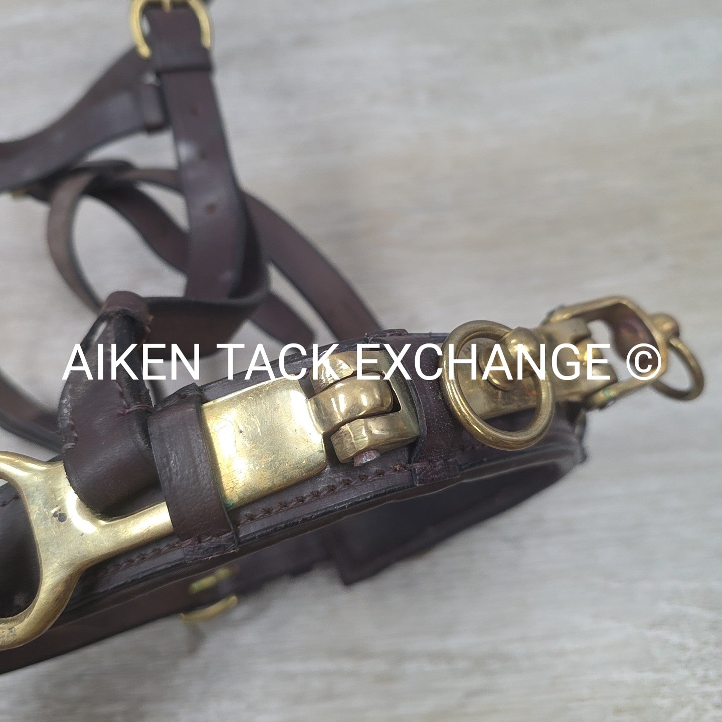 Leather Lunging Cavesson, Brown, Size Full