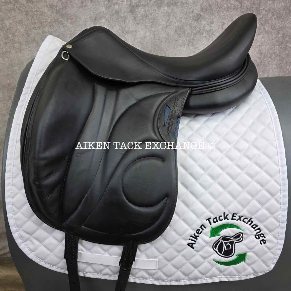 2014 Devoucoux Loreak Monoflap Dressage Saddle, 18.5" Seat, 3 Flap, Medium Wide Tree, D3D Panels, Full Buffalo Leather
