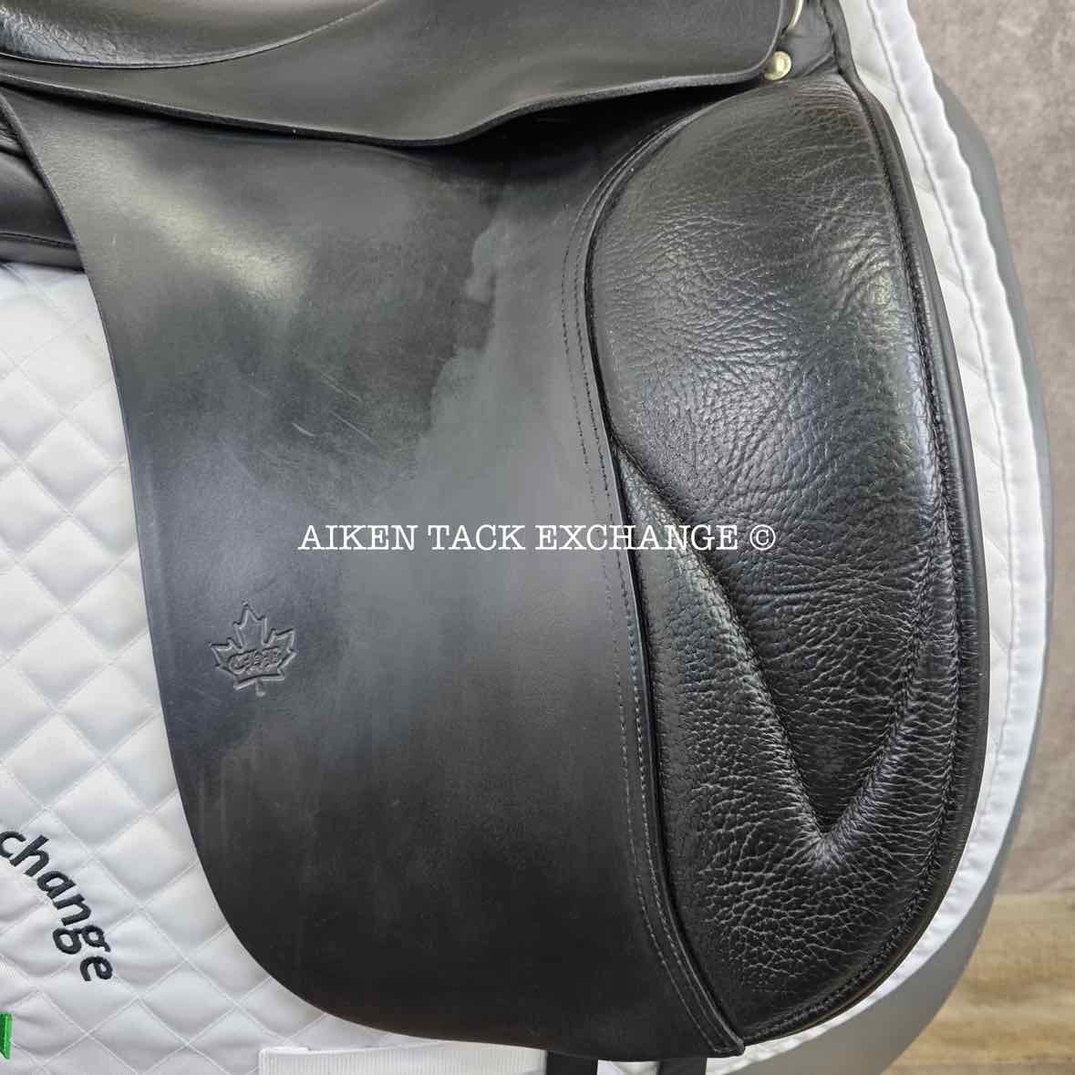 2000 Schleese CHB Dressage Saddle, 17.5" Seat, MW/W Tree, Wool Flocked Panels
