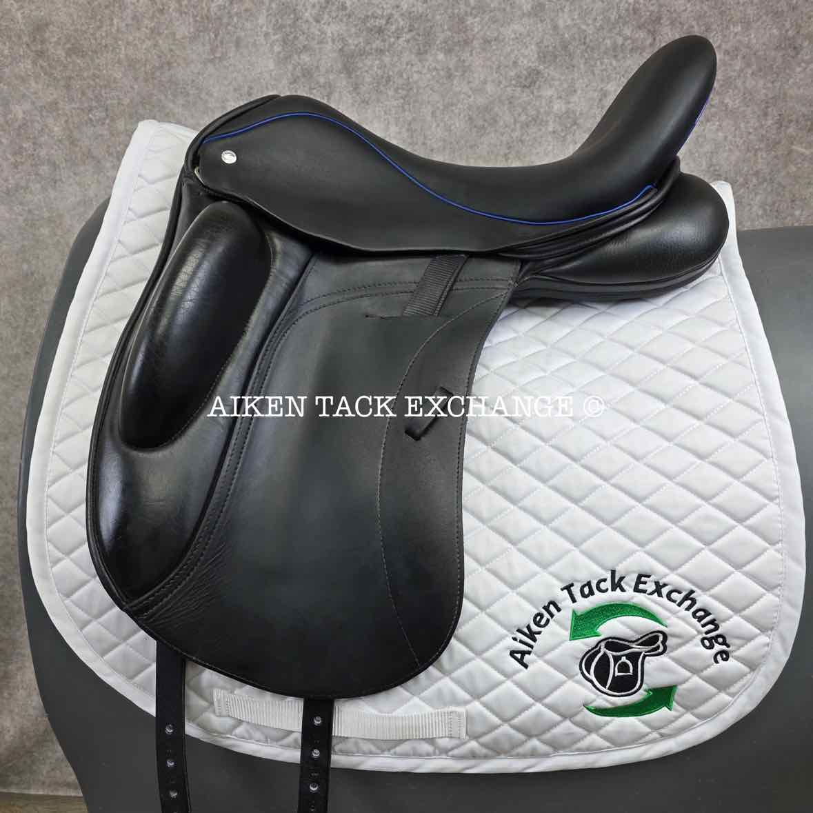 2019 Custom Saddlery Wolfgang Omni 2 Monoflap Dressage Saddle, 17.5" Seat, Adjustable Tree, Wool Flocked Hybrid Panels