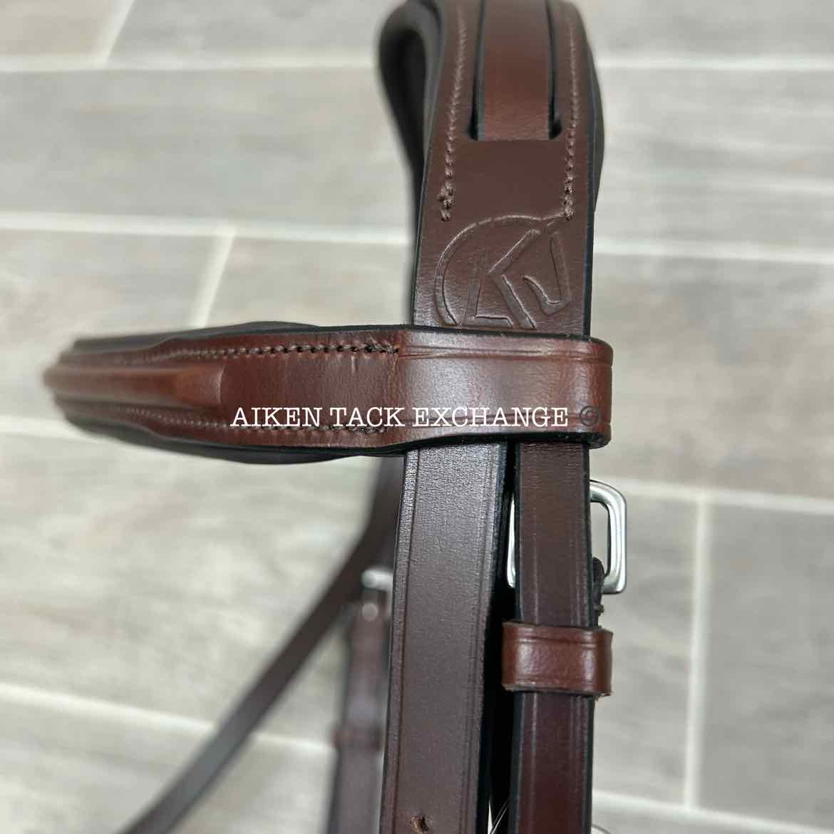KL Select KL Italia Burghley Bridle with Reins, Brown, Size Full