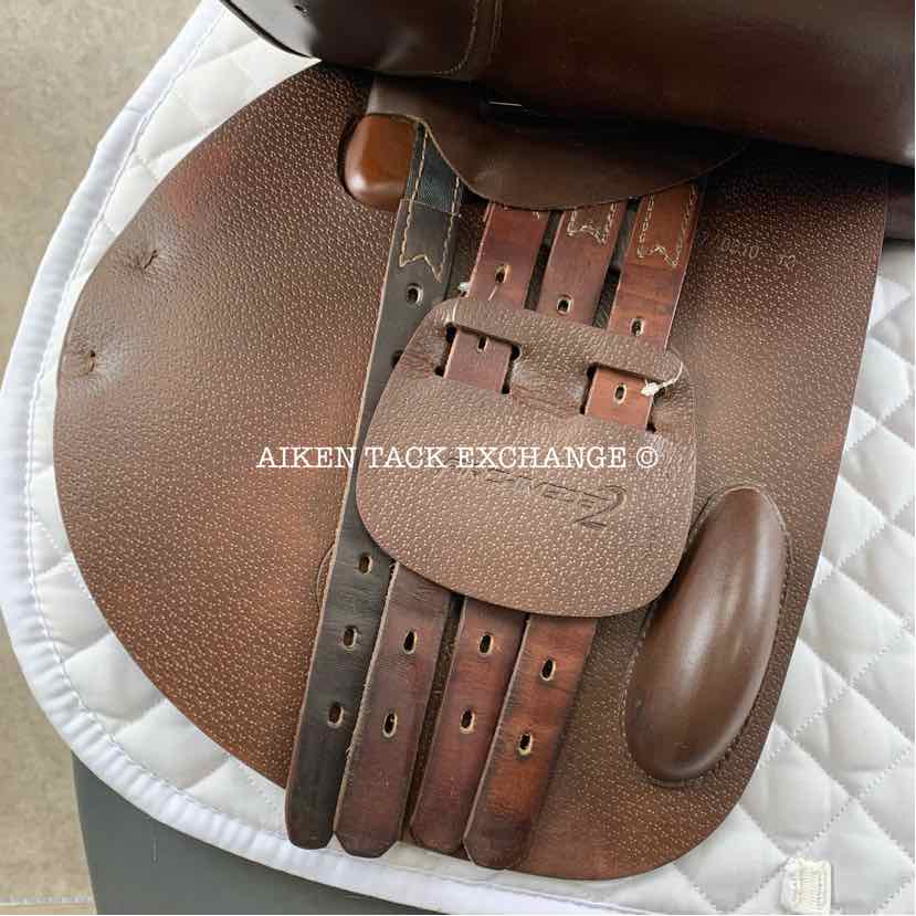 2010 Prestige Archimede 2 Close Contact Jump Saddle, 16.5" Seat, 32 Tree - Medium (Adjustable), Foam Panels