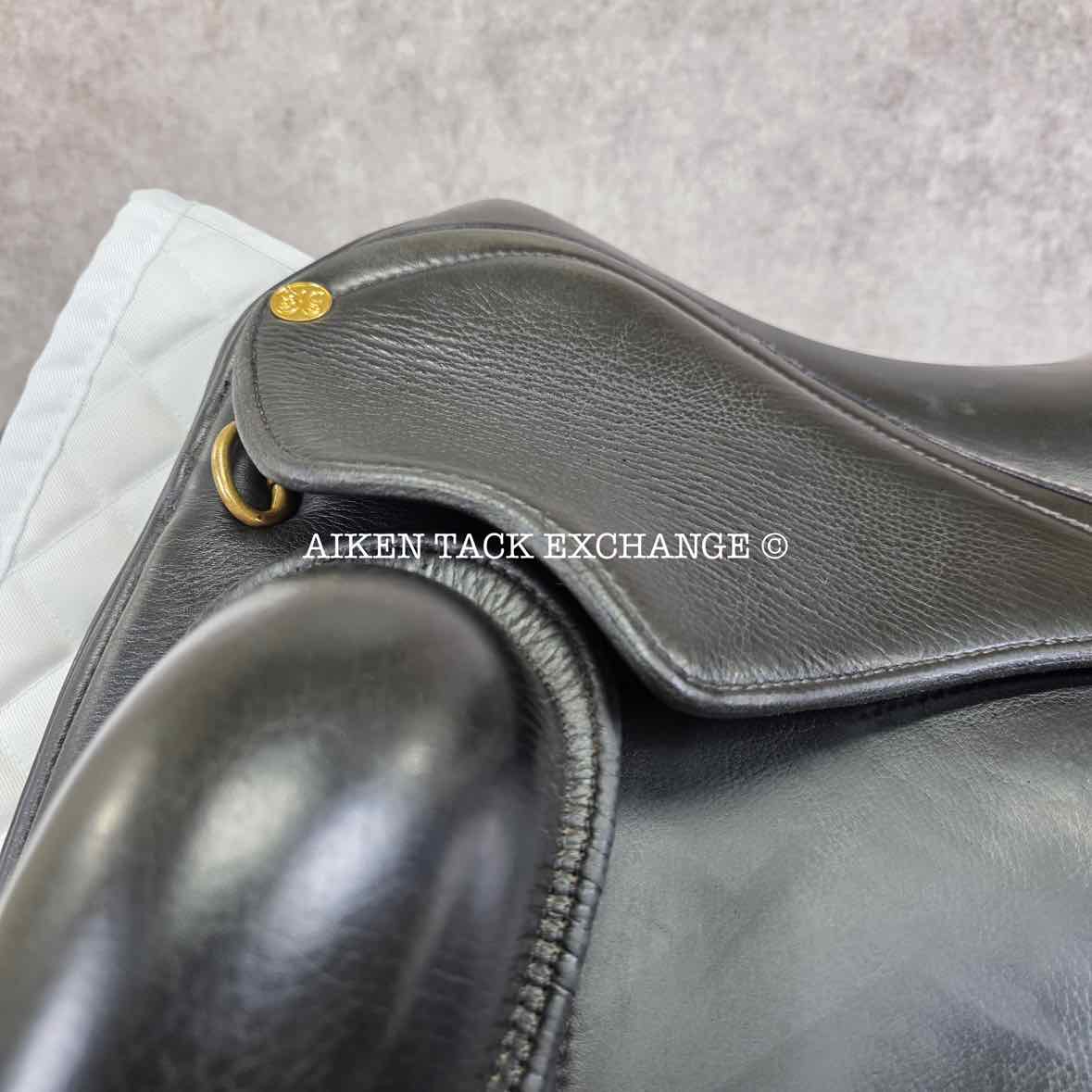 2017 Peter Horobin Stride Free Geneva Monoflap Dressage Saddle, 17.5" Seat, Extra Wide Tree, Wool Flocked Panels