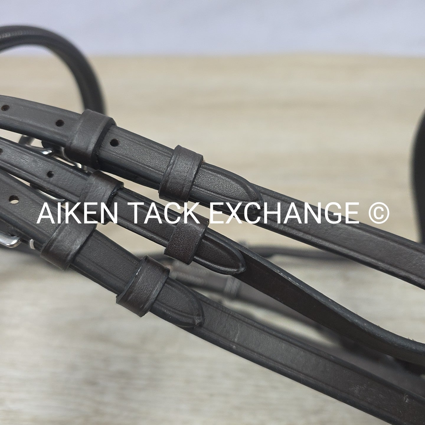 HDR Pro Mono Crown Flash Bridle with Rubber Reins, Havana, Size Cob