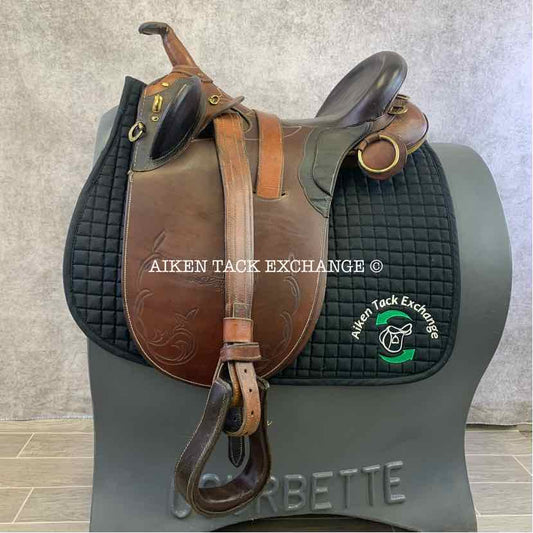 Saddle King Australian Stock Saddle, 18" Seat, Medium Wide Tree