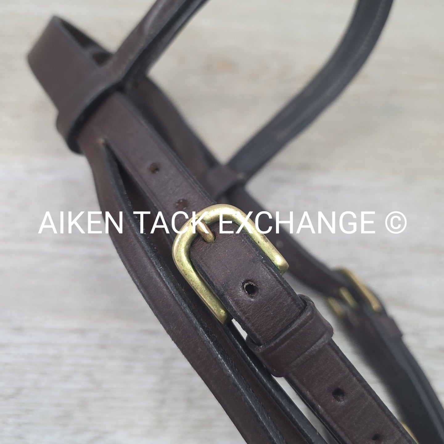 Harmohn Kraft Royal Plain Raised Flash Bridle, No Reins, Brown, Size Full