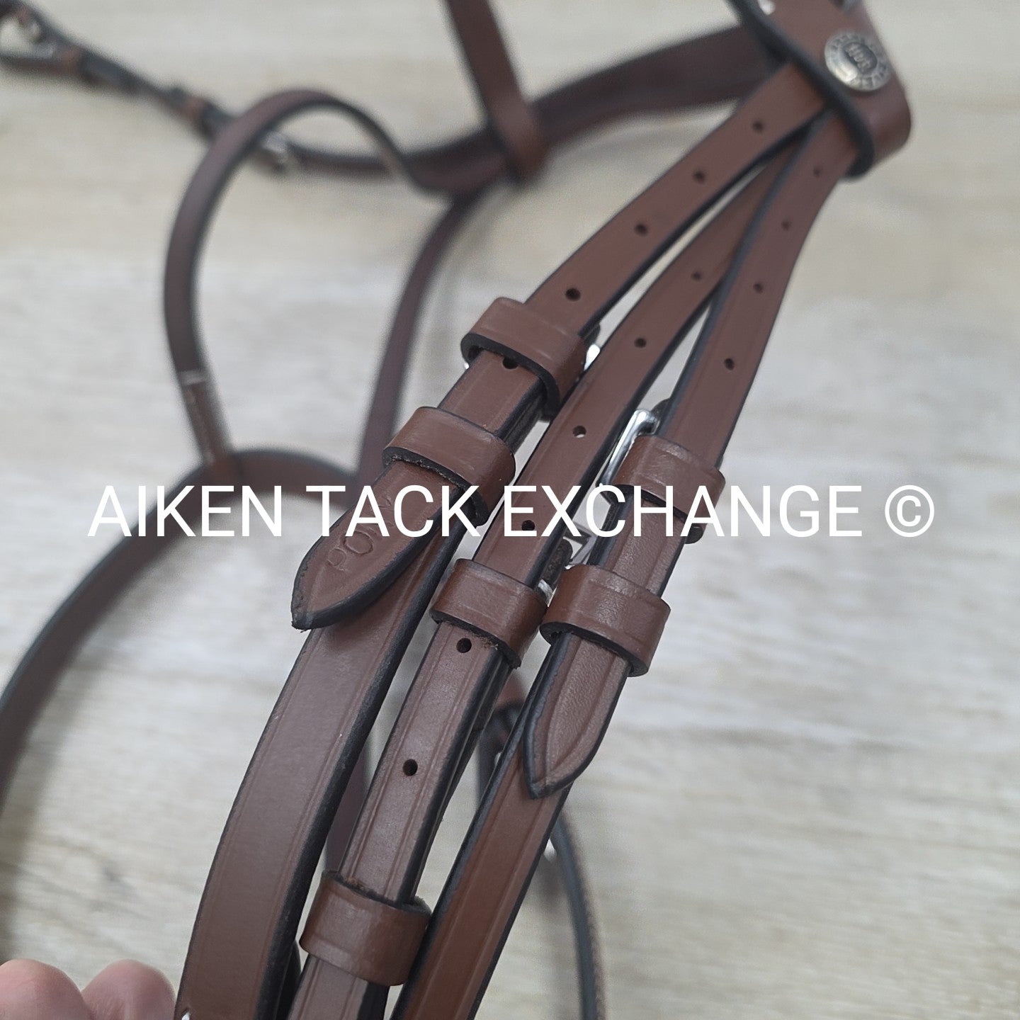 HDR Advantage Plain Raised Bridle with Reins, Oakbark, Size Pony