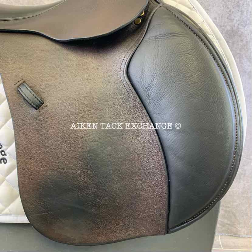 Detente by Advanced Saddle Fit Hadley Jump Saddle, 18" Seat, MW/W Tree, Wool Flocked Panels