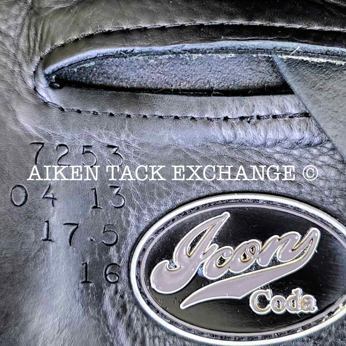 2013 Custom Saddlery Icon Coda Dressage Saddle, 17.5" Seat, Adjustable Tree, Wool Flocked Panels