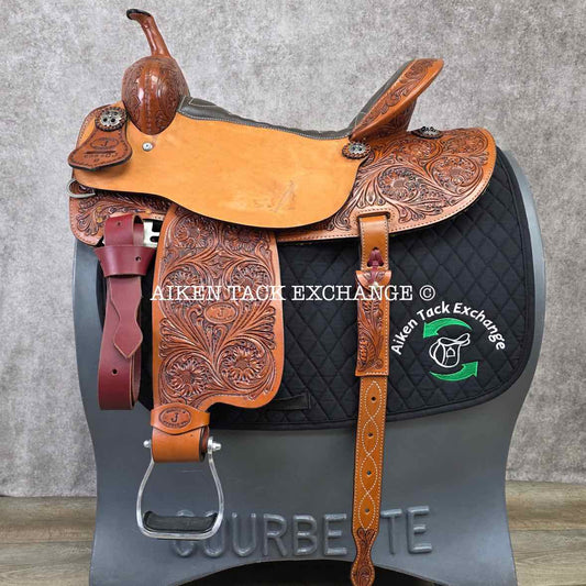 Circle J Western Saddle, 17" Seat, Regular Tree - Semi QH Bars
