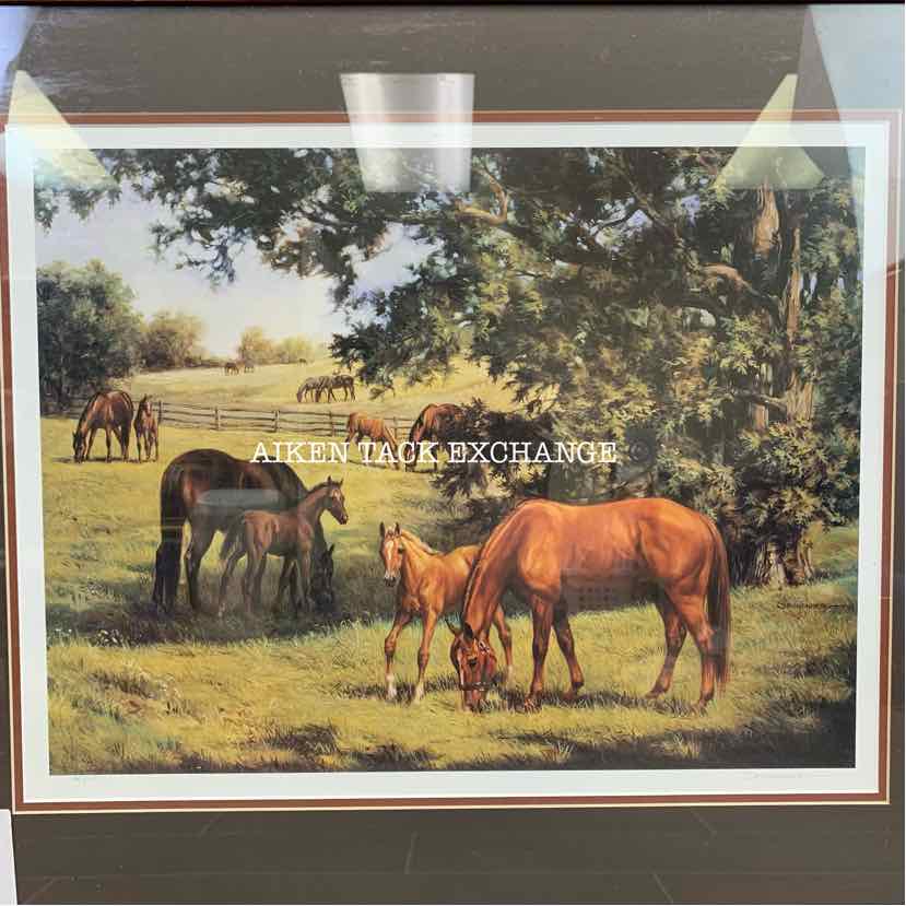 "Mares and Foals" Painting by Susan Sponenberg