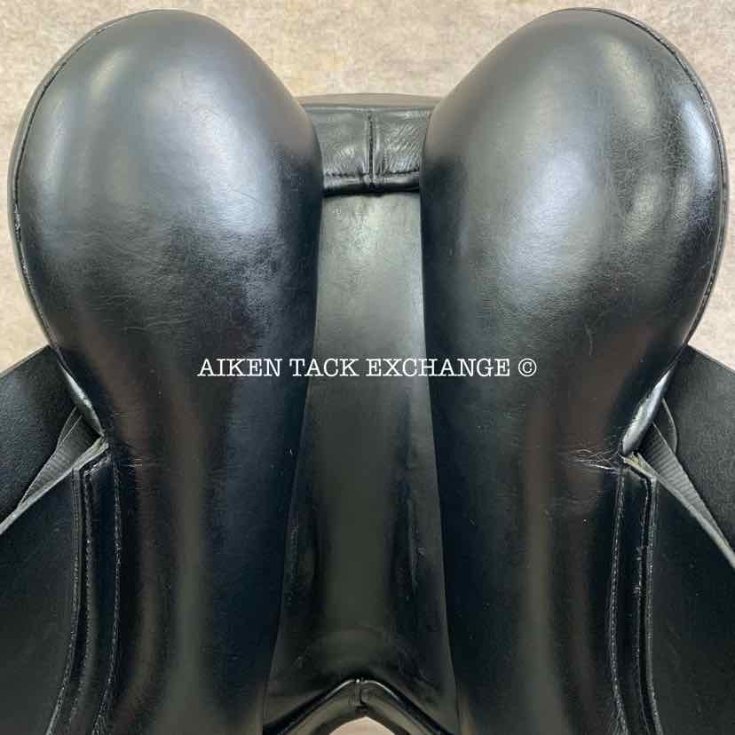 2009 Hulsebos WB4 Dressage Saddle, 17" Seat, Extra Wide Tree, Wool Flocked Panels