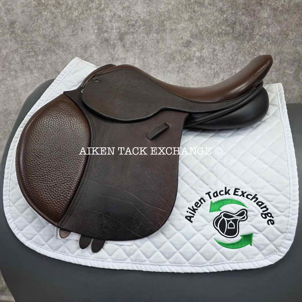 Ideal Patriot Jump Saddle, 17" Seat, Medium Wide Tree, Wool Flocked Panels