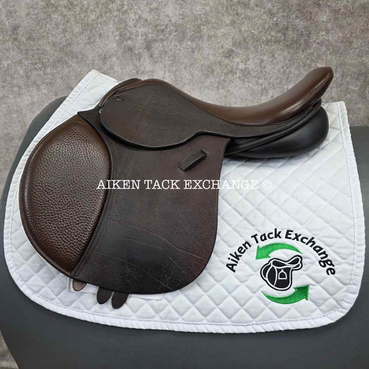 Ideal Patriot Jump Saddle, 17" Seat, Medium Wide Tree, Wool Flocked Panels