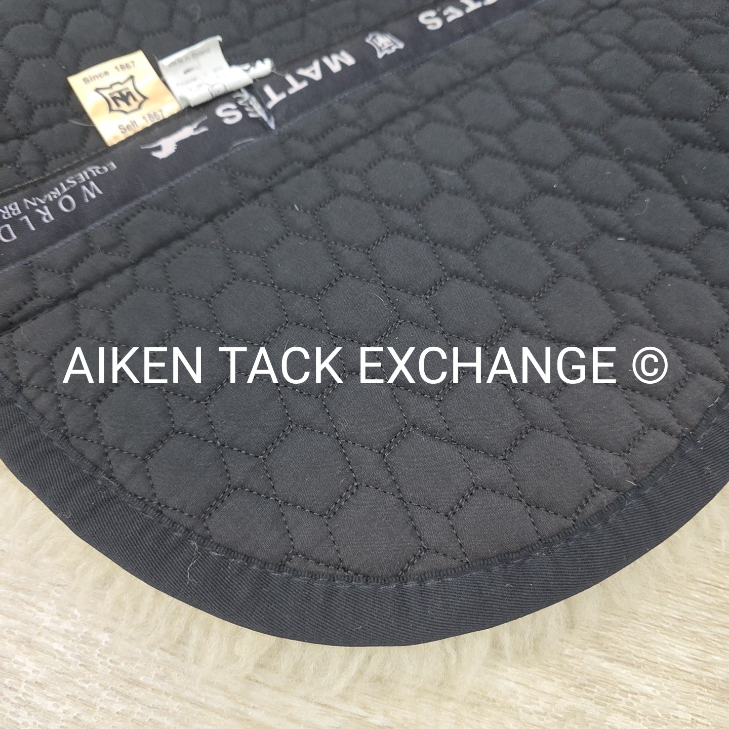 Mattes Gold 100% Woolpile Saddle Pad Half Pad, Size Large - VS