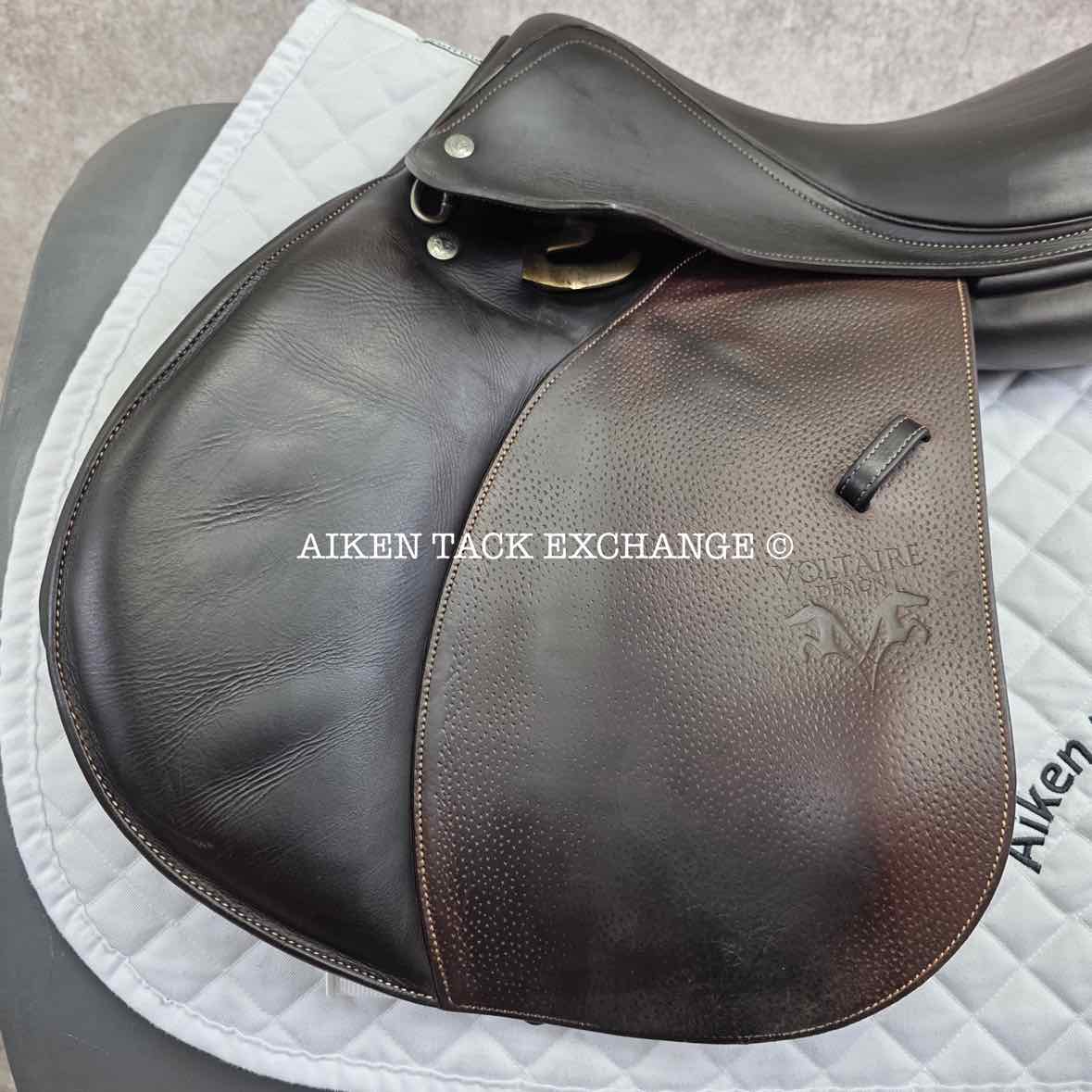 2022 Voltaire Palm Beach Close Contact Jump Saddle, 16.5" Seat, 2AA Flap, Medium Wide Tree, PRO Panels