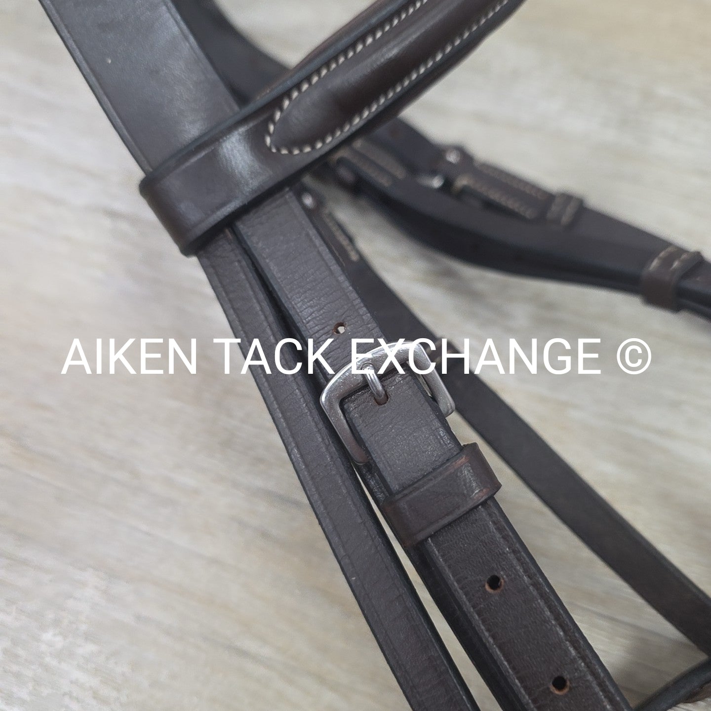 Fancy Stitched Bridle with Matching Reins, Brown, Oversize