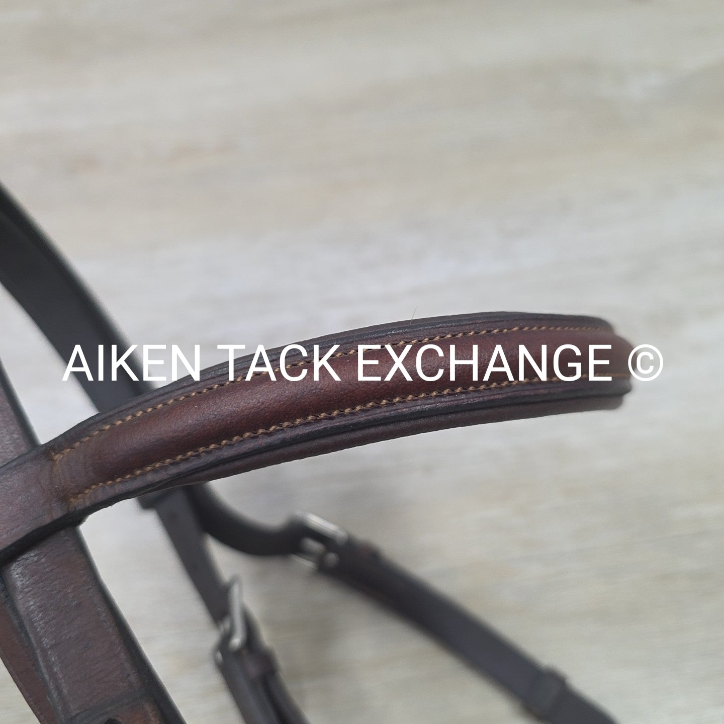 Bobby's English Tack Plain Raised Dressage Bridle, Missing Flash Strap, No Reins