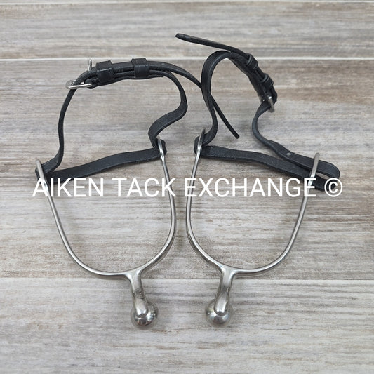 Coronet Soft Touch Roller Spurs with Leather Spur Straps