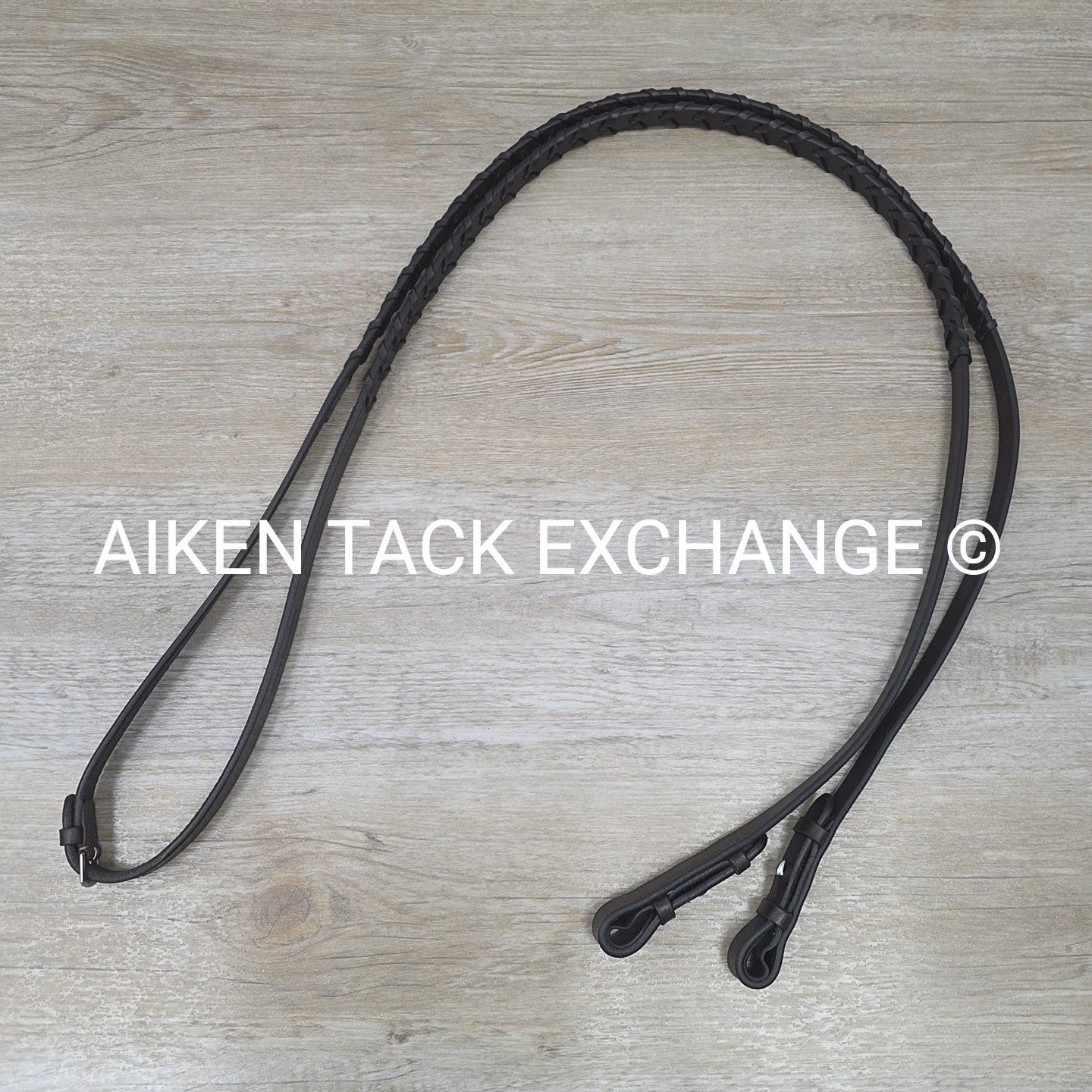 Bobby's English Tack Flat Laced Reins, Brown, 54"