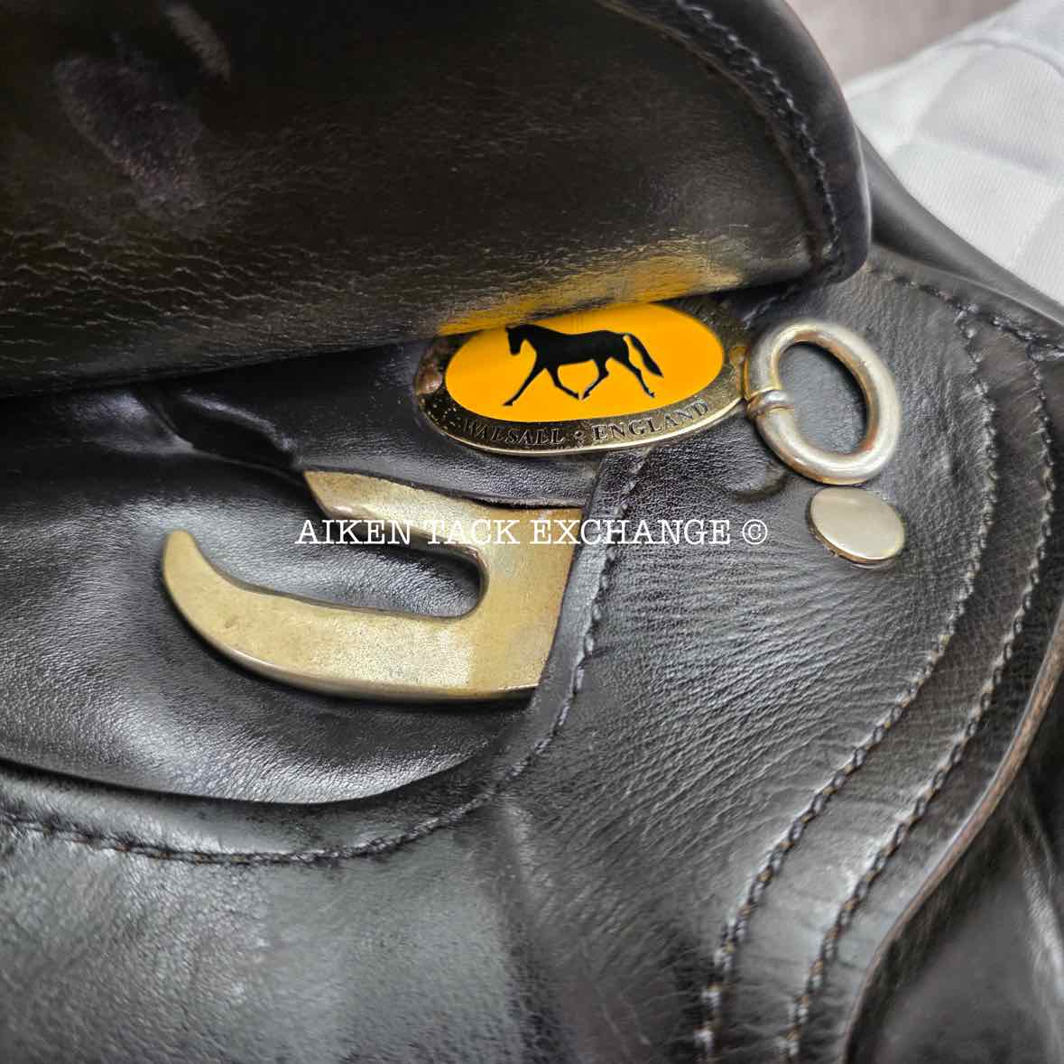 **SOLD** 2010 Black Country Maelstrom Jump Saddle, 17.5" Seat, Medium Tree, Wool Flocked Panels