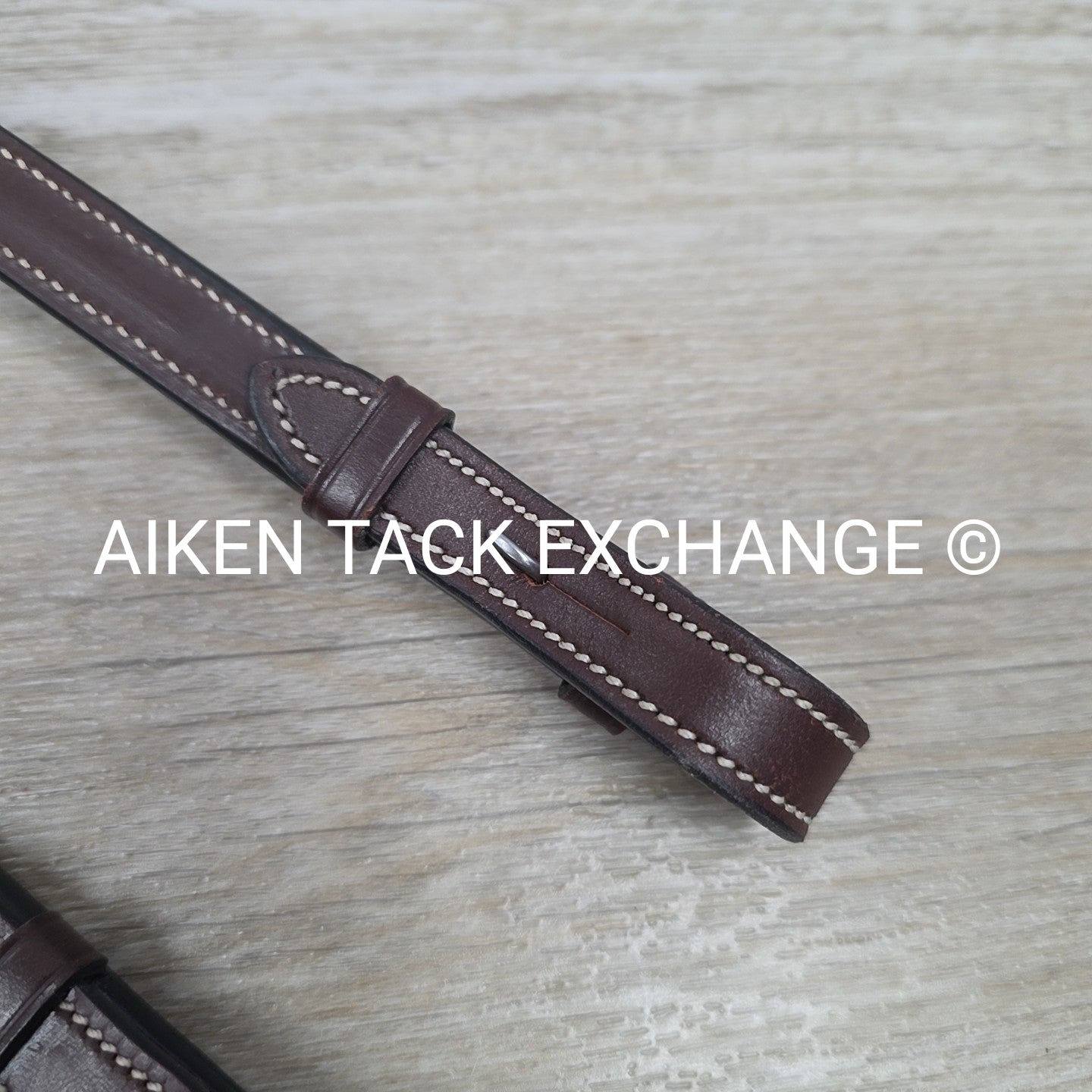 KL Select Red Barn Round Raised Fancy Stitch Laced Reins, Brown, Size Full