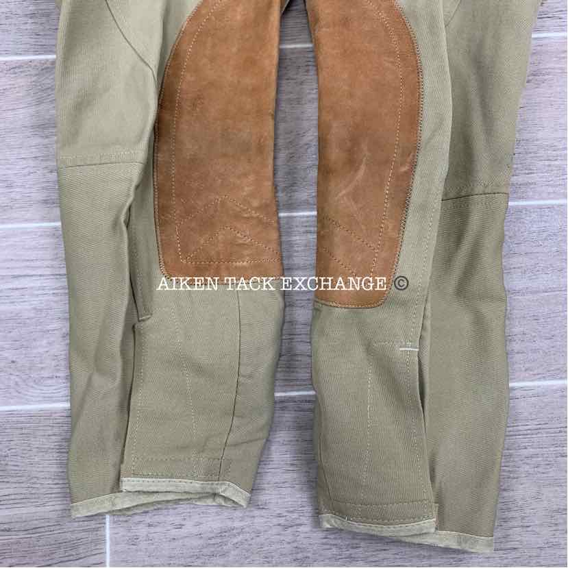 BARGAIN BUNDLE: 2 Pair Tailored Sportsman Side Zip Knee Patch Breeches, Size 30