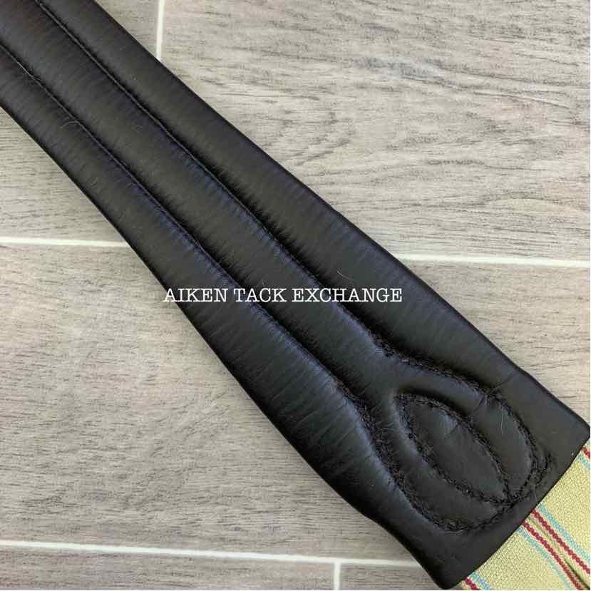 CWD Hunter Classic Leather Girth with Double End Elastic, Brown, 50"