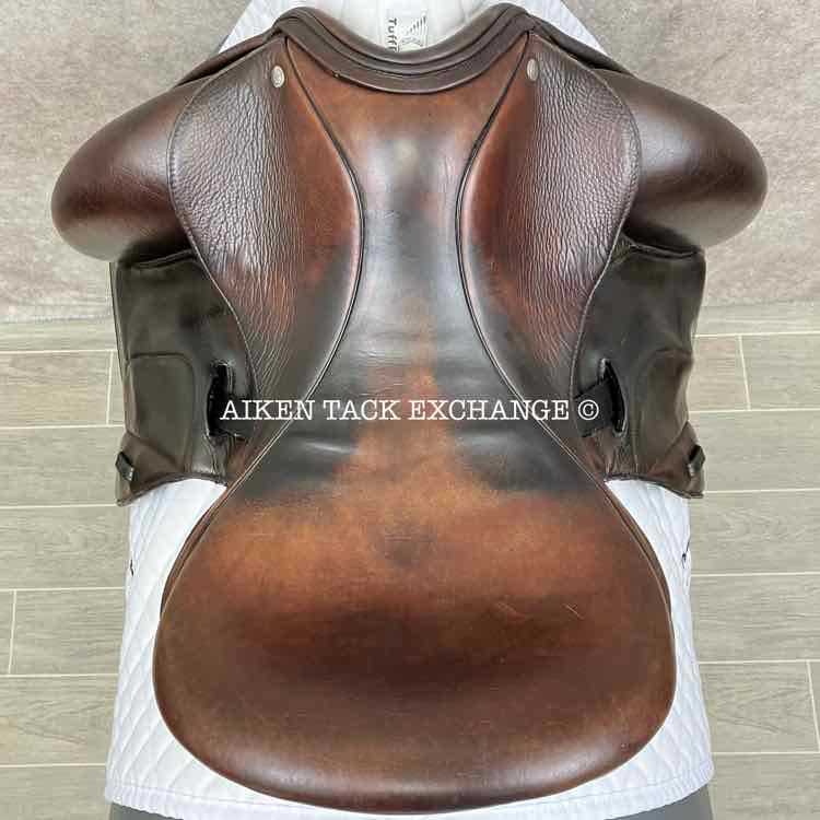 2018 Custom Saddlery Icon Star Monoflap Dressage Saddle, 17.5" Seat, Adjustable Tree, Wool Flocked Panels