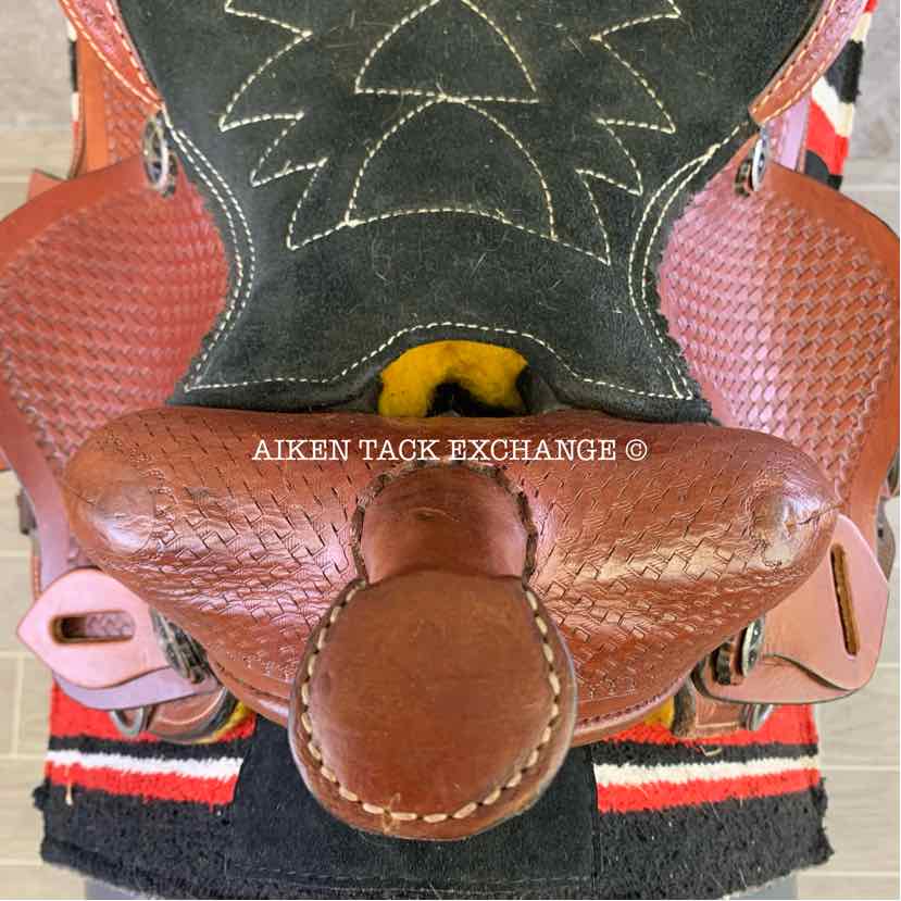 Children's Western Saddle, 10" Seat, Regular Tree - Semi QH Bars, Comes with Pad