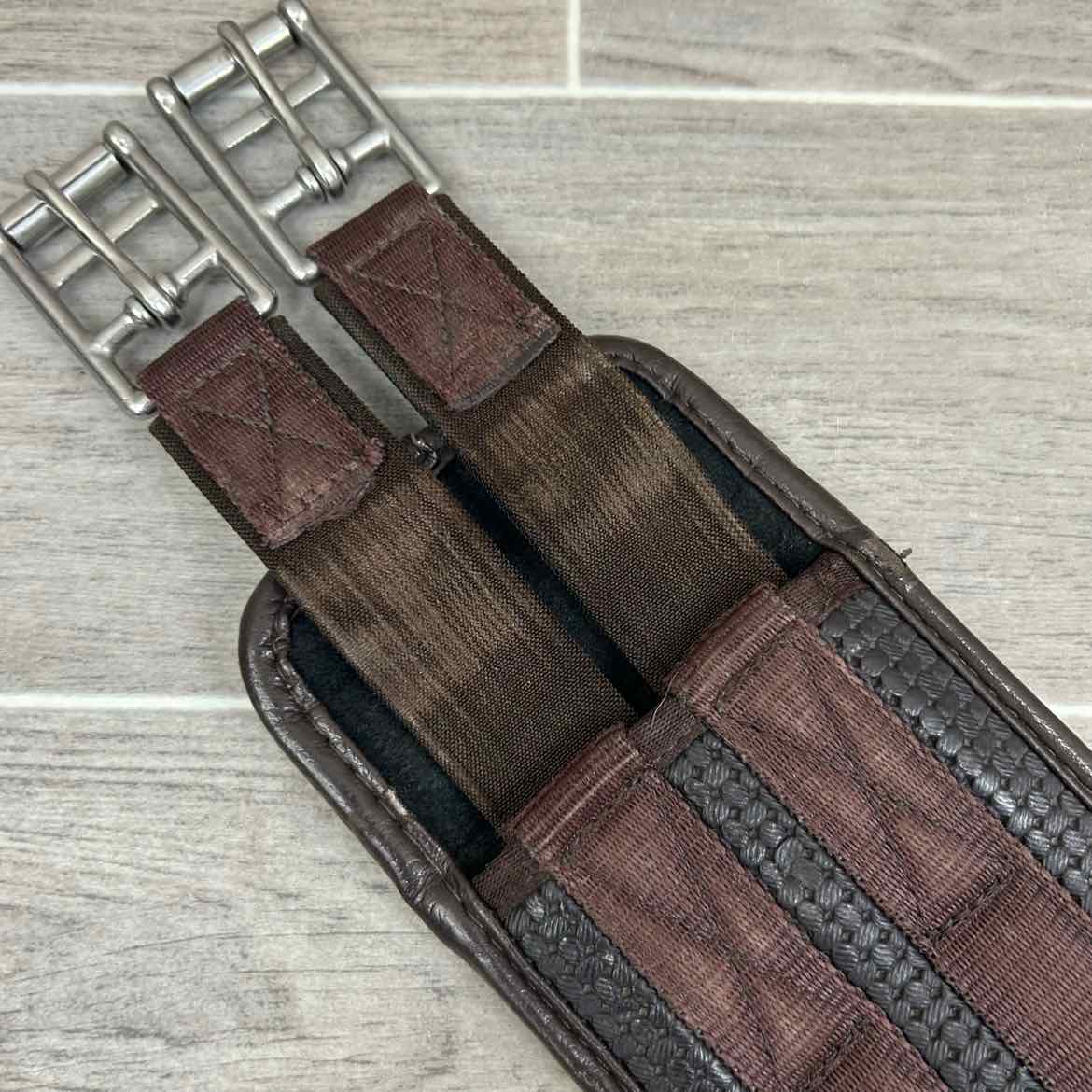 QHP Basic All Purpose Double Elastic Girth, Brown, 52"