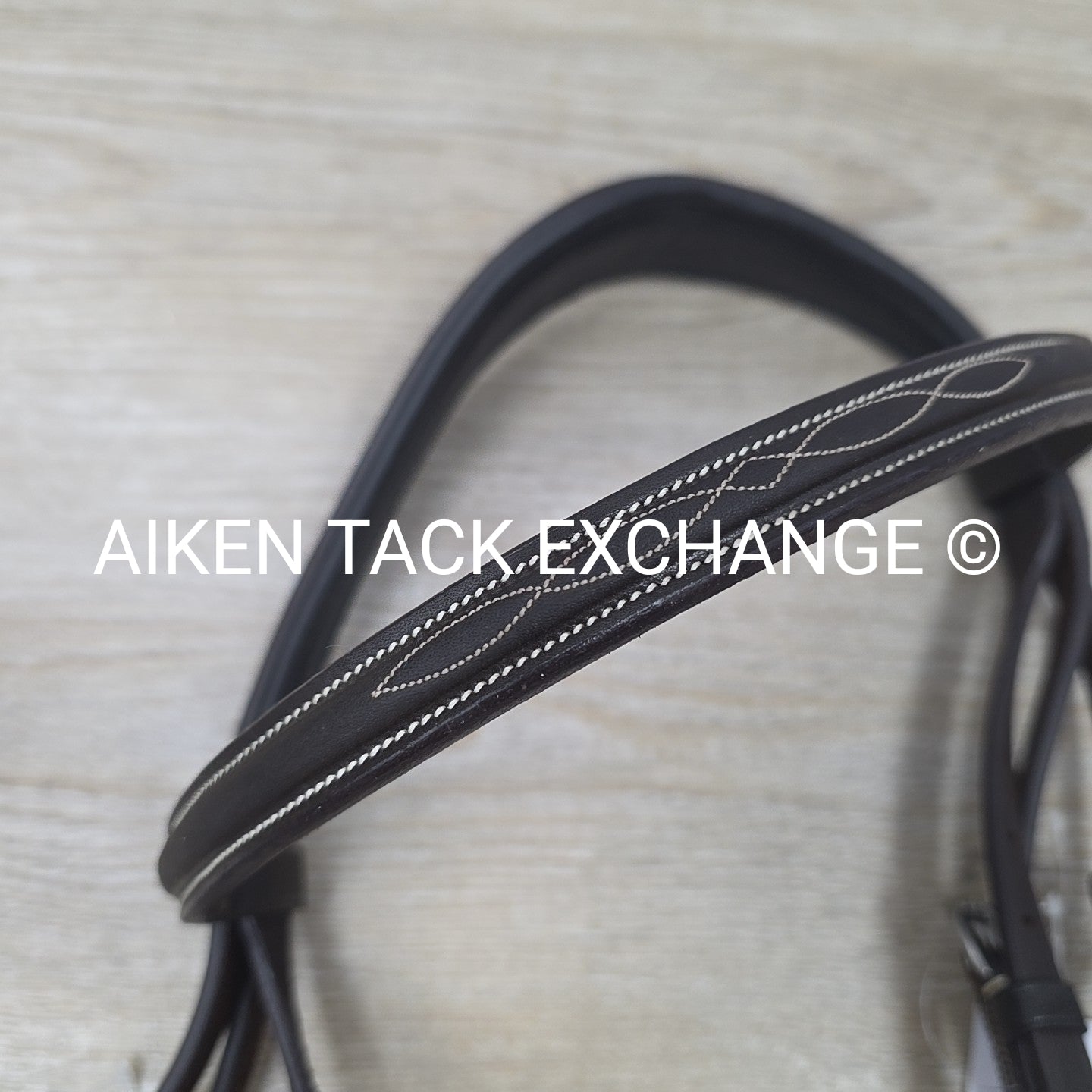 Ovation ATS Raised Fancy Stitched Bridle with Matching Reins, Brown, Size Full