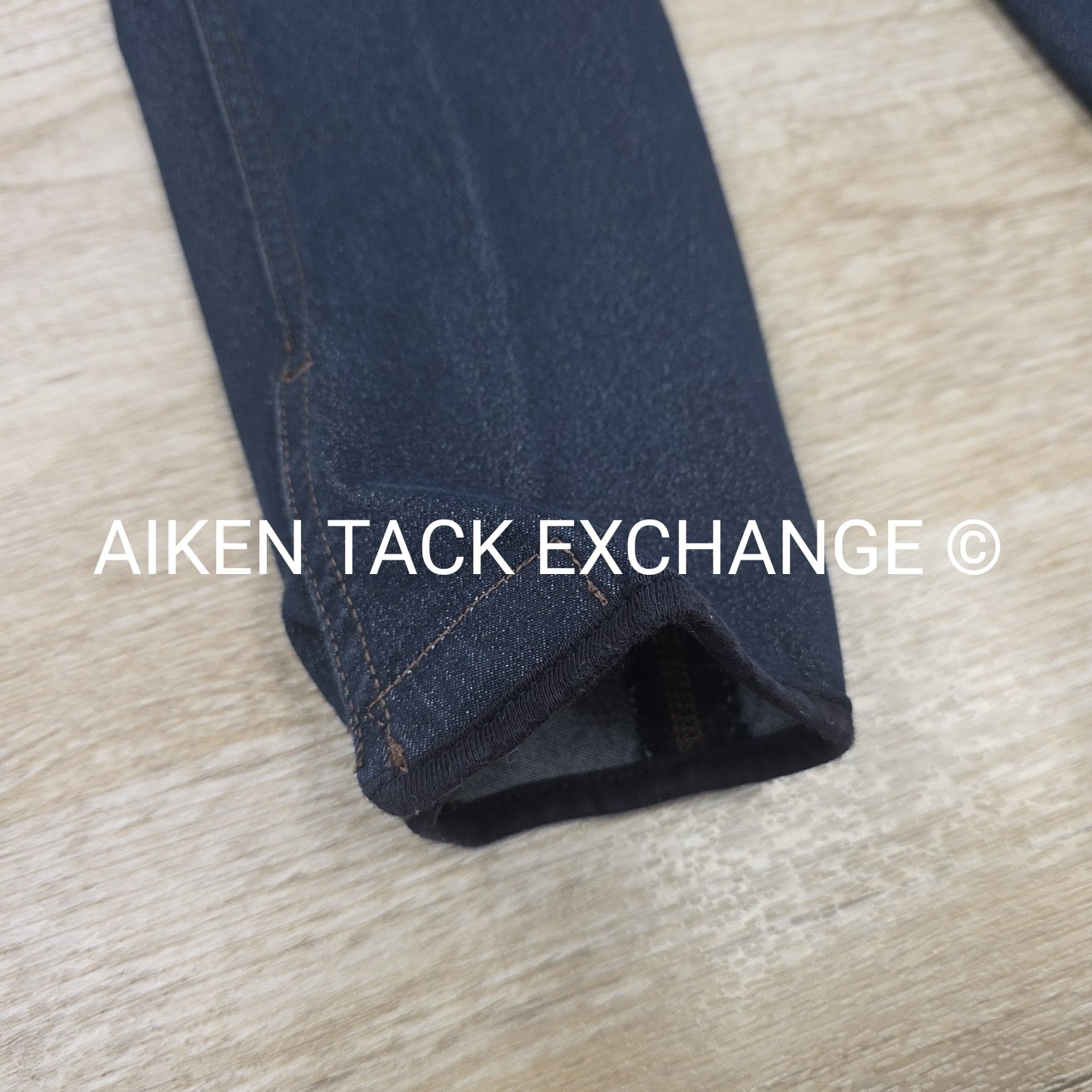 On Course Denim Knee Patch Breeches, Size 26