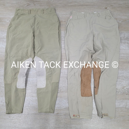 BARGAIN BUNDLE: Ariat Knee Patch Breeches, 26 & Tailored Sportsman Knee Patch Br