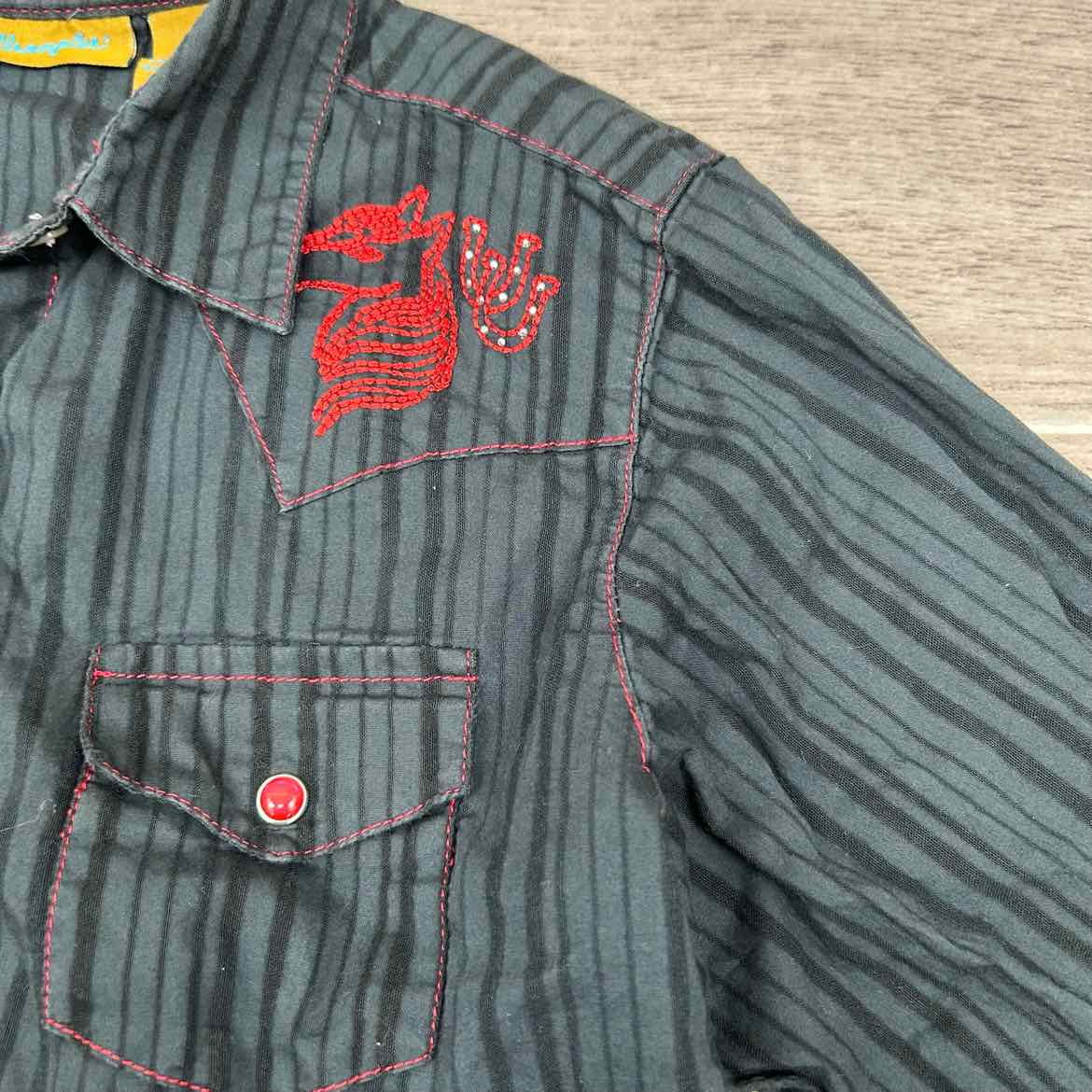 Wrangler Long Sleeve Snap Western Top, Size Large