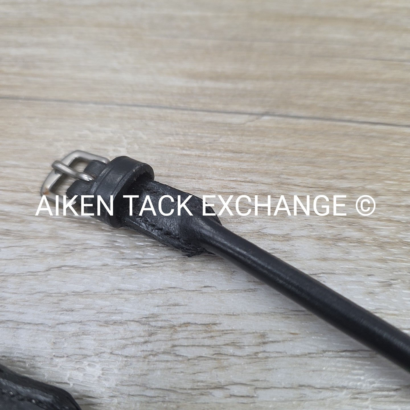 Rolled Leather Cheek Pieces, Black, 12"