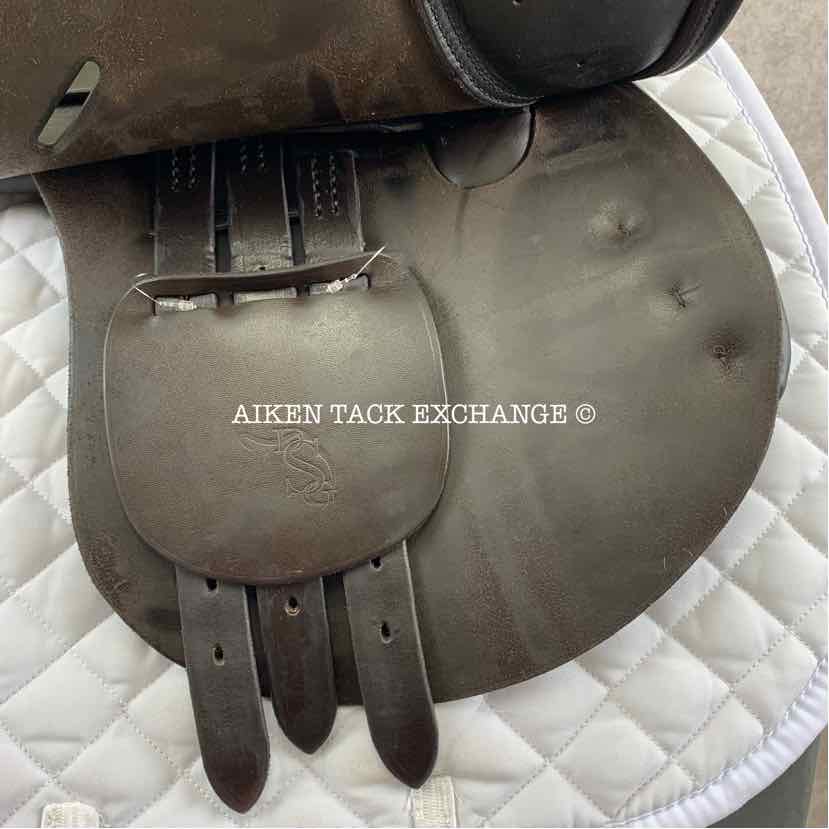 2017 Stackhouse Close Contact Jump Saddle, 16.5" Seat, Short Flap, Medium Narrow