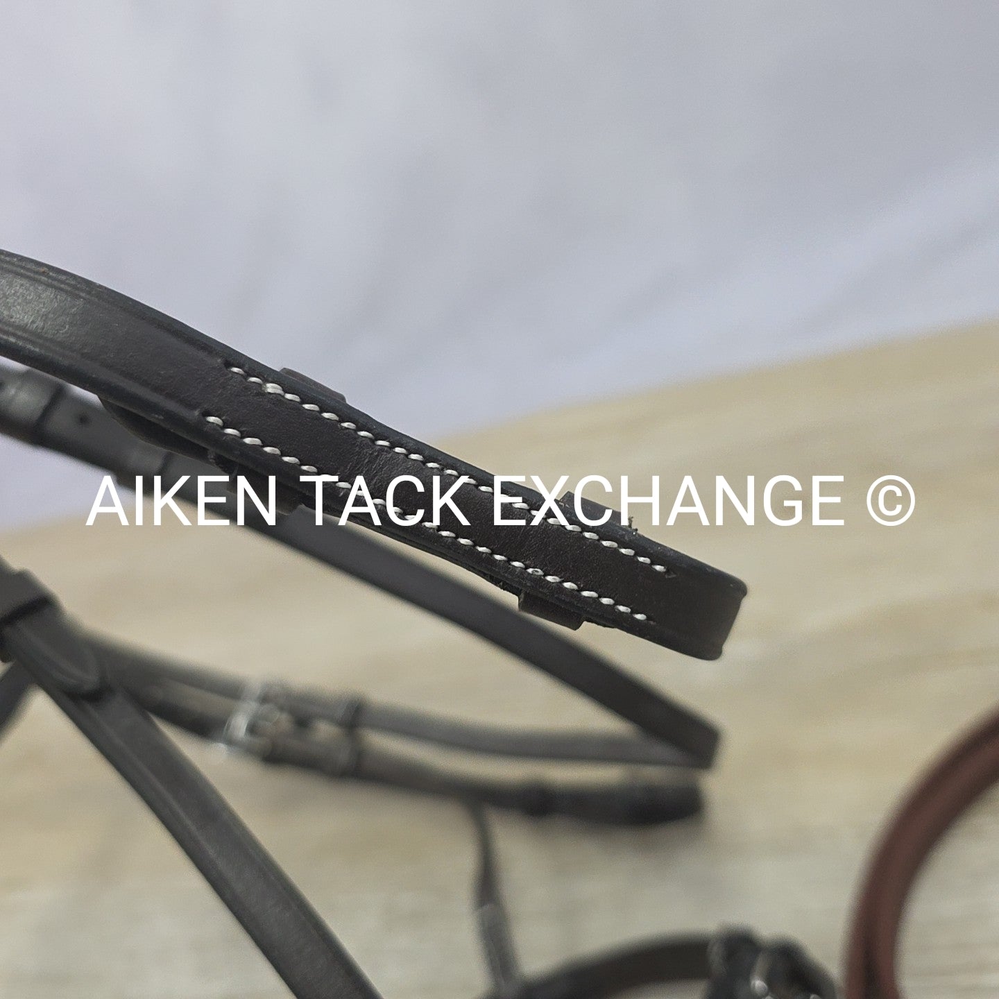 HDR Pro Mono Crown Flash Bridle with Rubber Reins, Havana, Size Cob