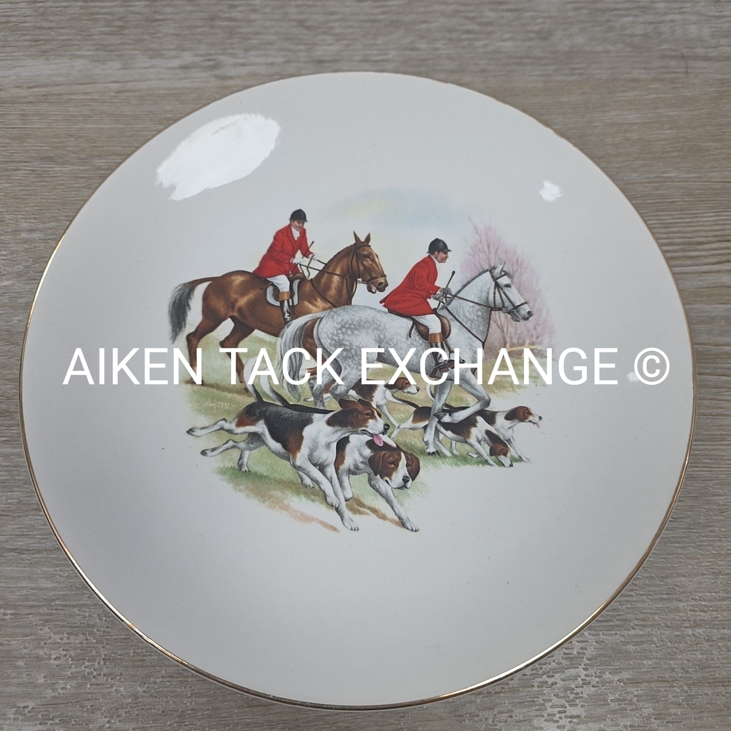 Weatherby Royal Falcon Gift Ware Fox Hunting Plate