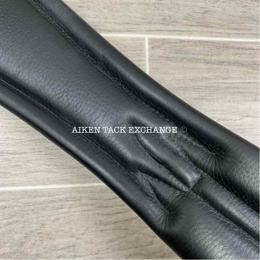 Trilogy Padded Leather Contoured Dressage Girth, Black, 26"