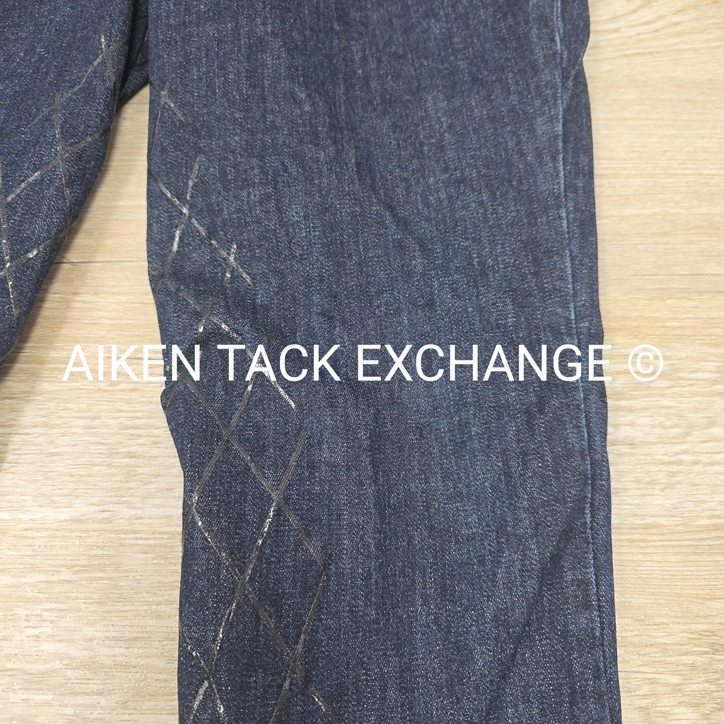 Horze Denim Silicone Grip Full Seat Breeches, Size 32