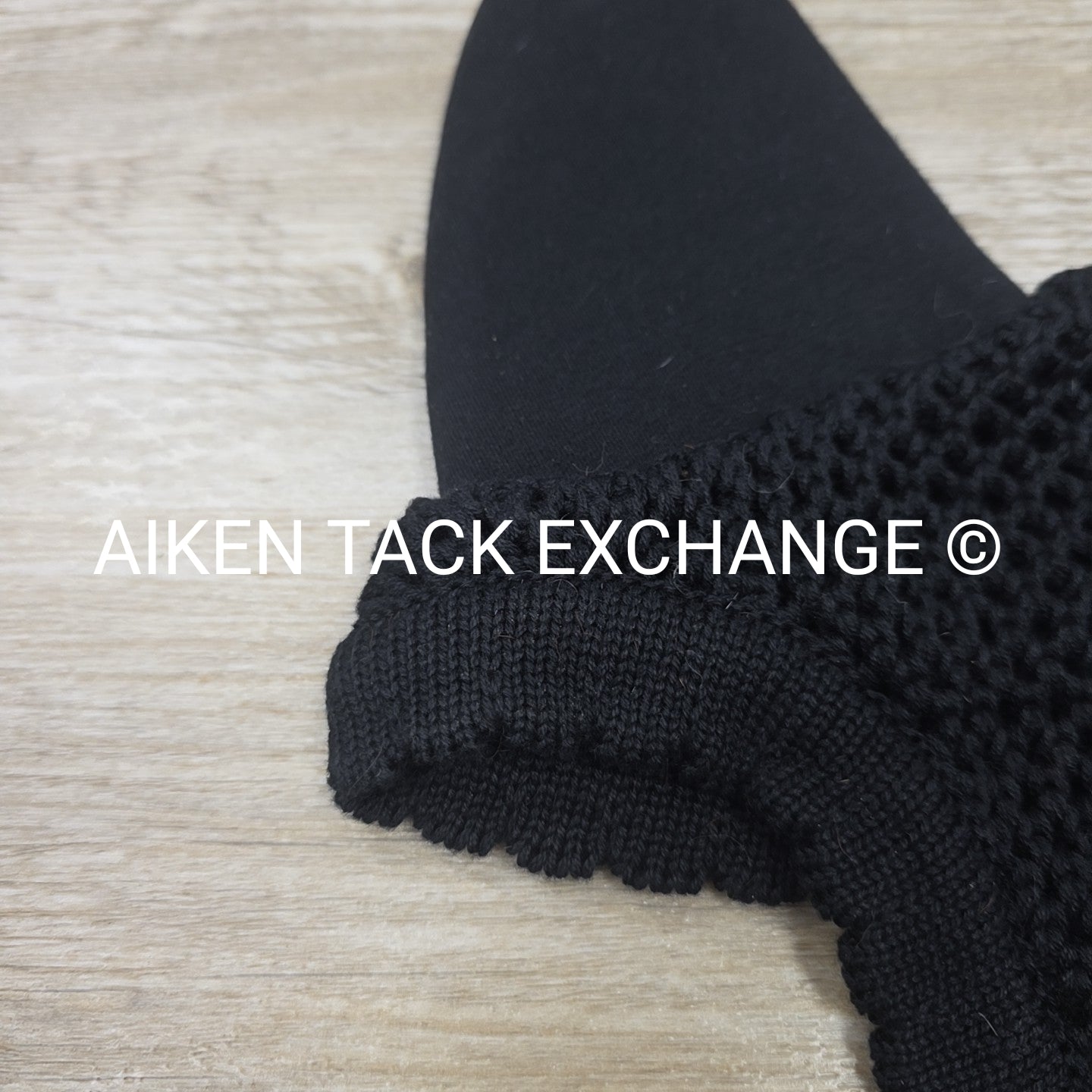 Equiline Soundless Ear Bonnet, Black, Size Full