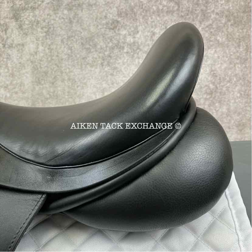 **SOLD** 2016 Custom Saddlery Steffen's Advantage Monoflap Dressage Saddle, 18" Seat, Adjustable Tree, Wool Flocked Panels